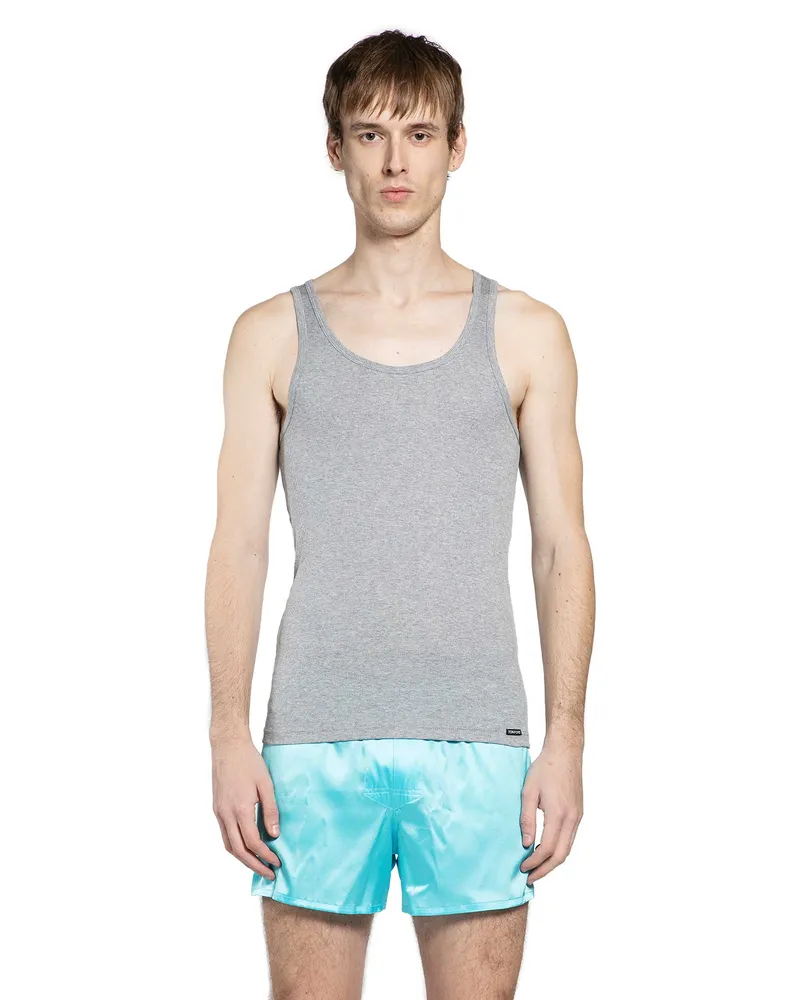 Tom Ford Rib Vest Grey