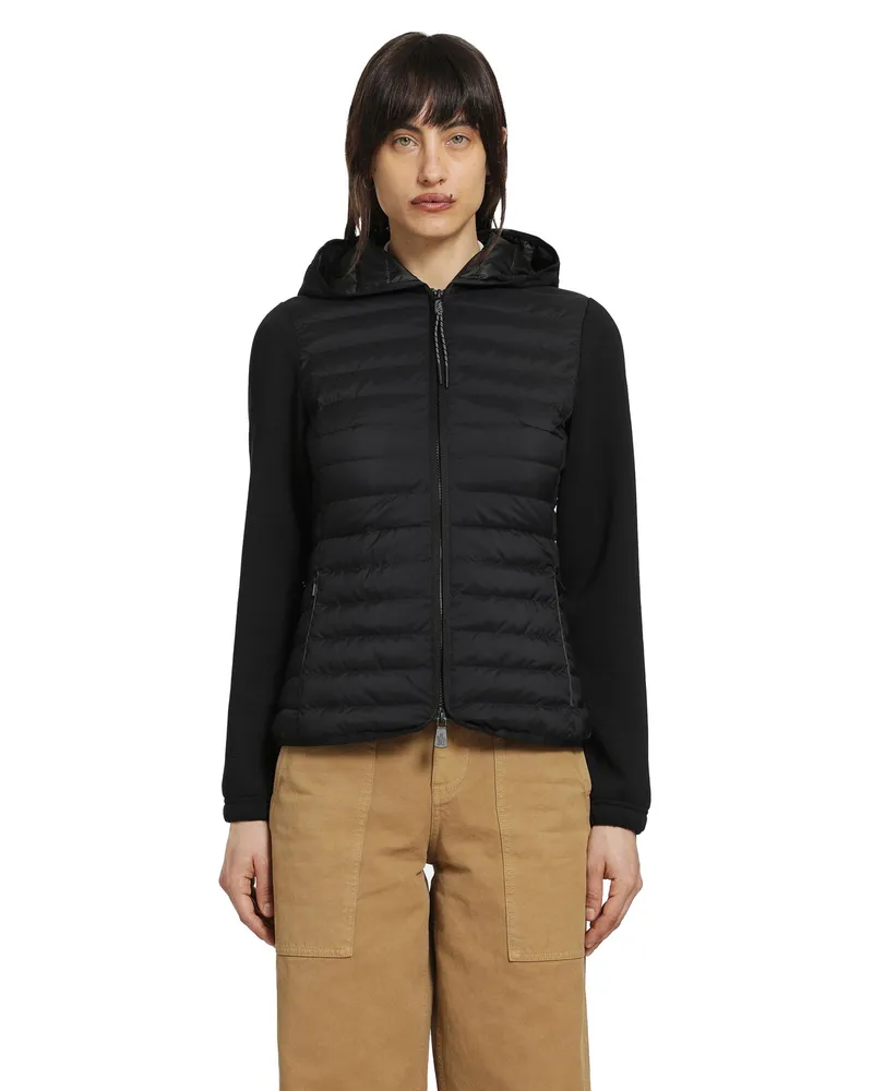 Moncler Padded Zip-Up Sweatshirt Black