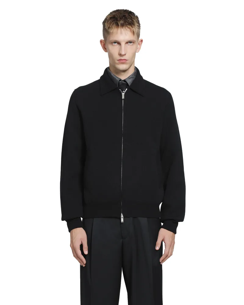 LARDINI Knitted Bomber Grey