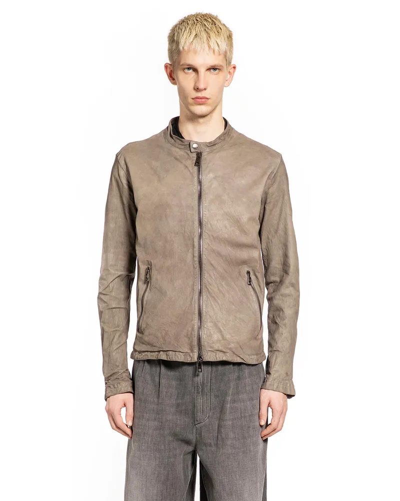 Giorgio Brato Vegetal Lambskin Biker Jacket Green