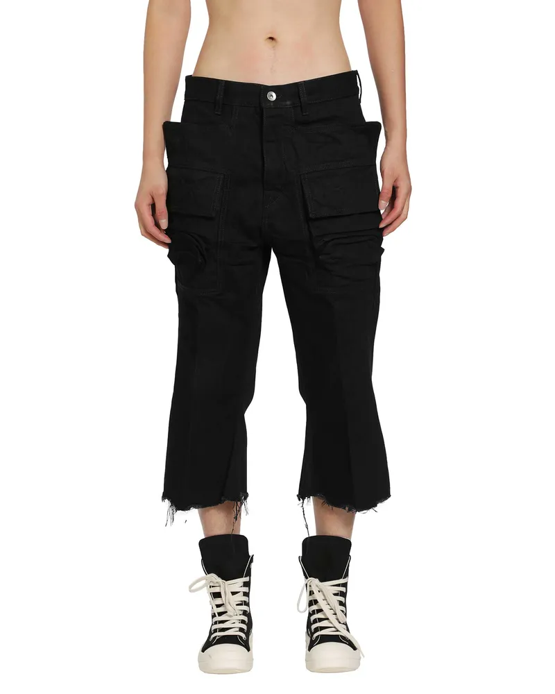 Rick Owens Tower Bolan Cutoffs Black