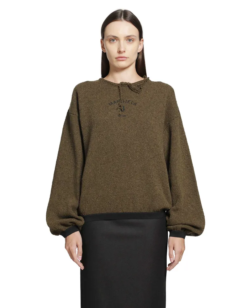 Maison Margiela Wool Viscose Mannequin Sweater Green