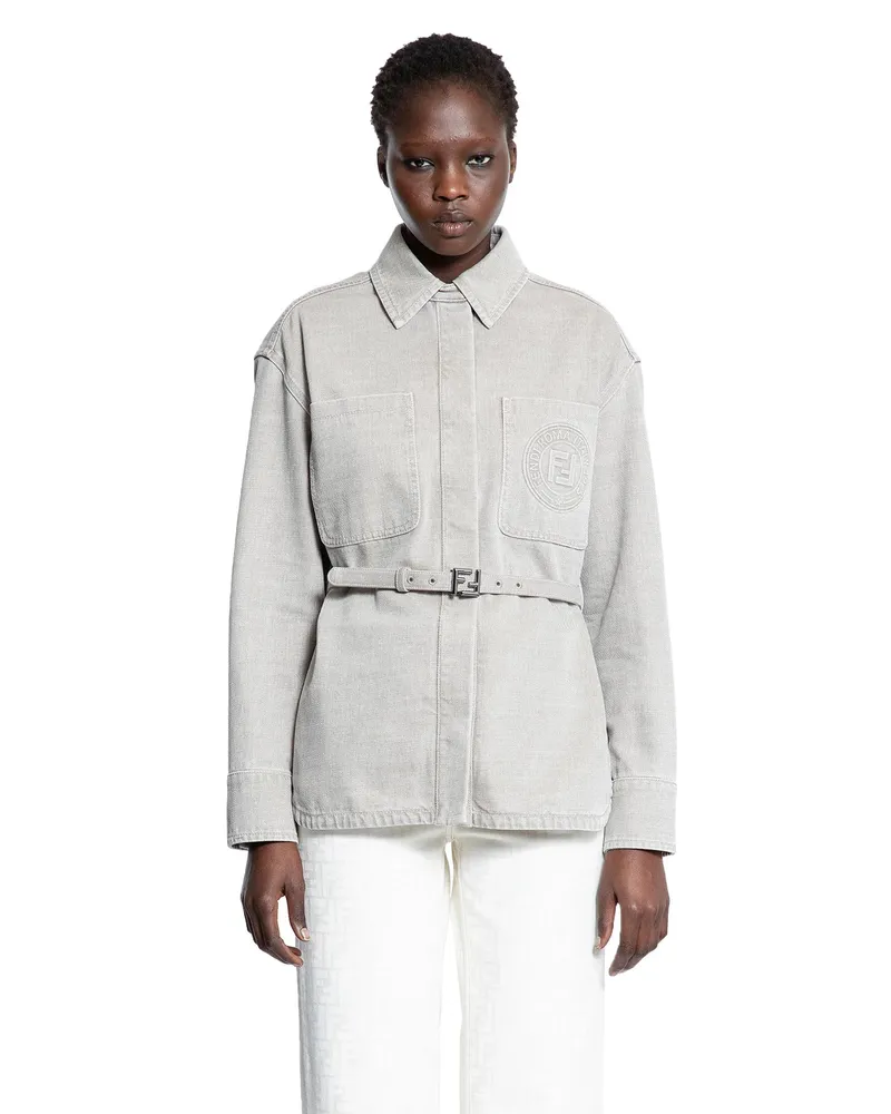 Fendi Denim Go-To Jacket Grey