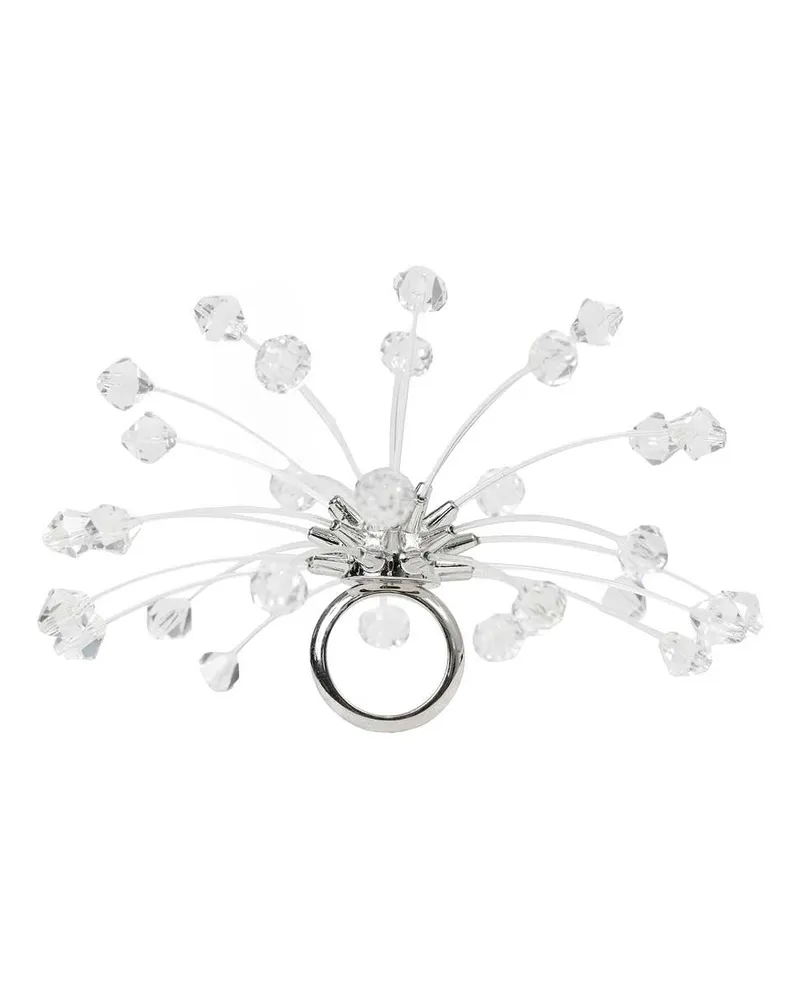 Hugo Kreit Crystal Ball Ring Silver