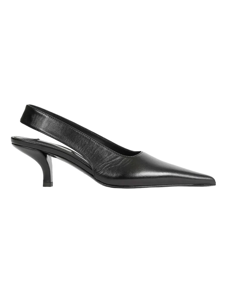 Totême Classic Leather Slingbacks Black