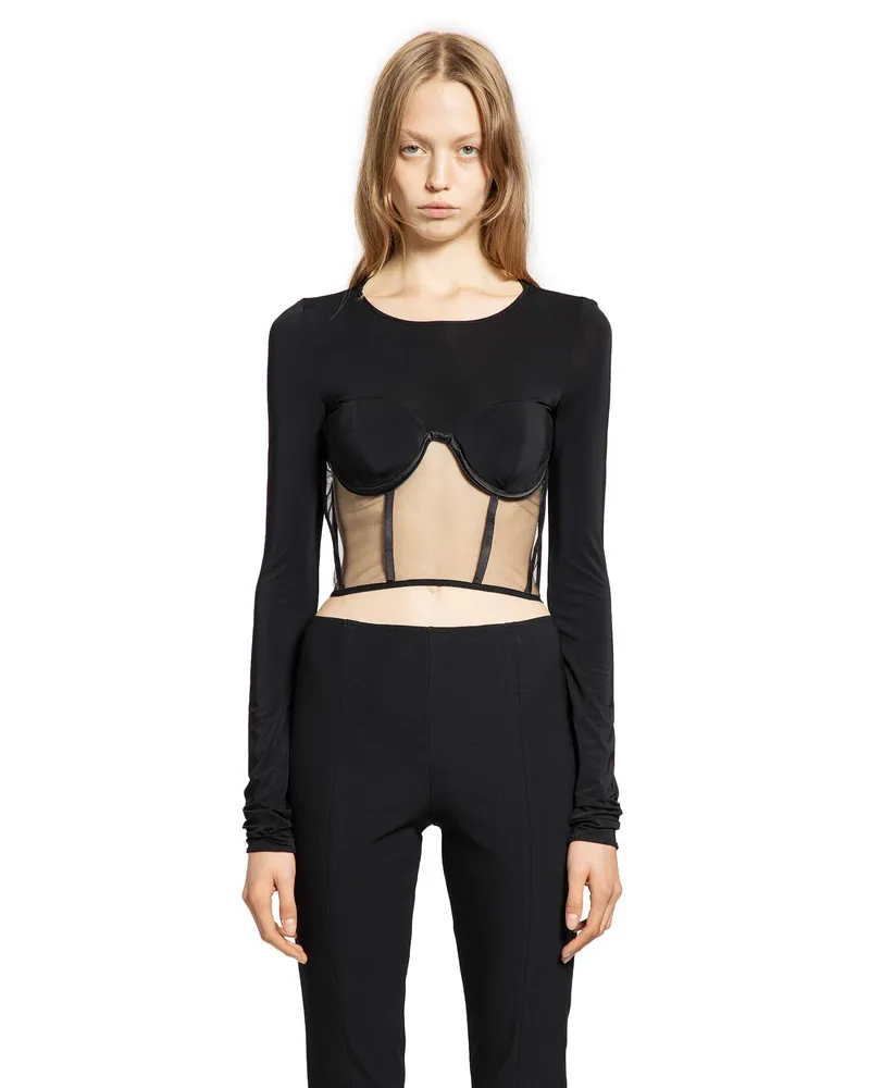Nensi Dojaka WOMAN BLACK TOPS Black