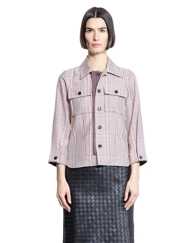 Bottega Veneta Check Viscose Shirt Multicolor