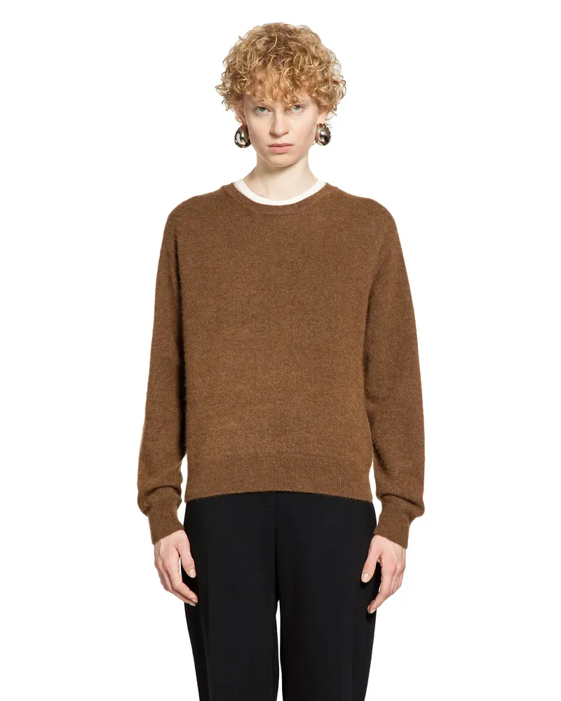 The Row Lorynna Sweater Cashmere Blend Brown