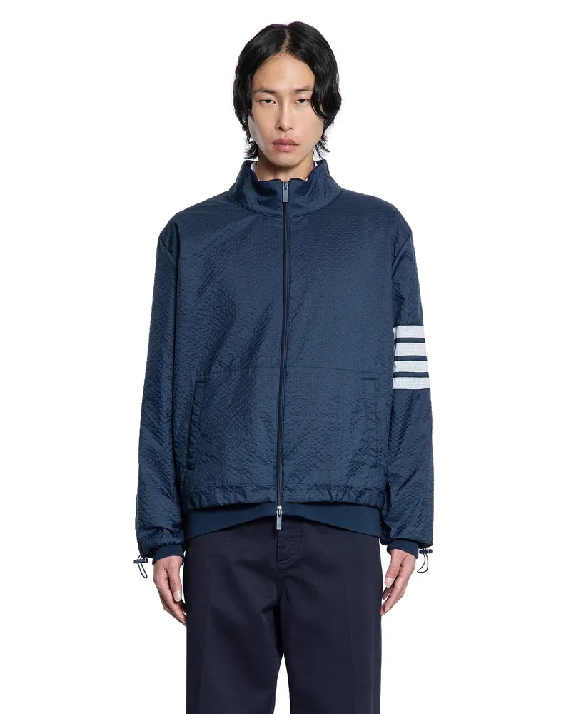 Thom Browne 4-Bar Stripe Ripstop Jacket Blue