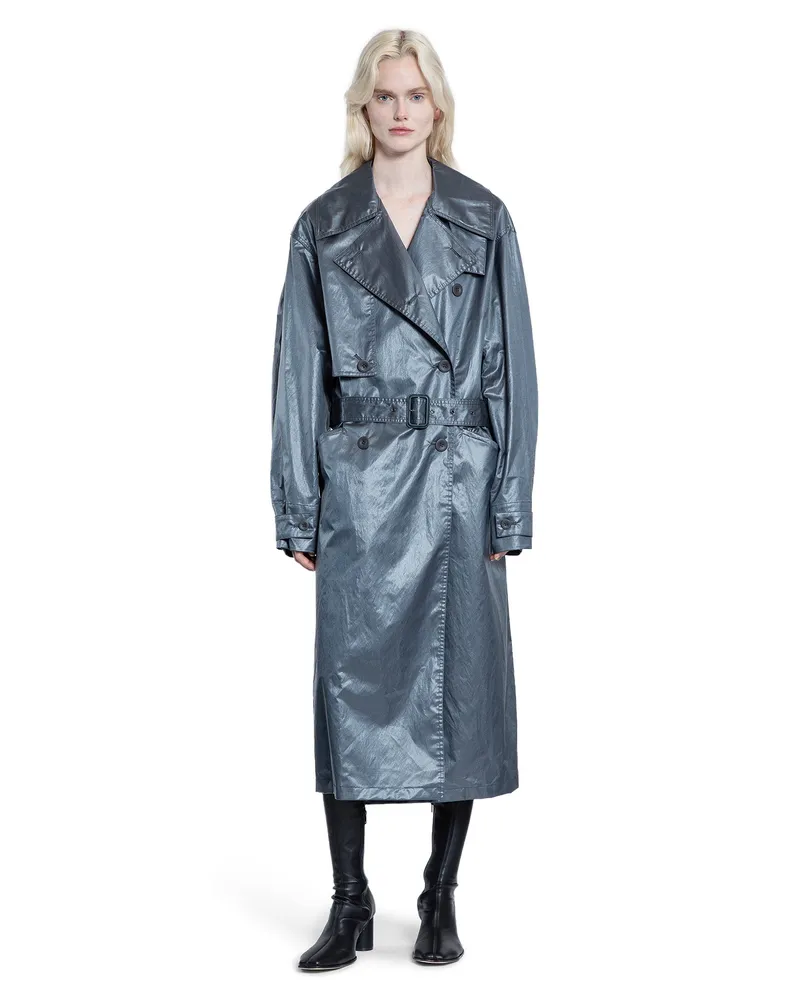 Christophe Lemaire Trench Coat Blue