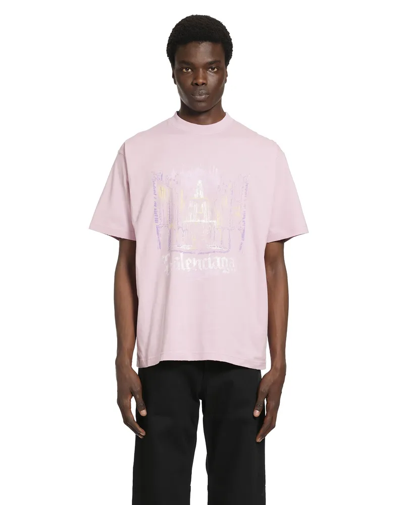 Balenciaga Medium Fit T-Shirt Pink