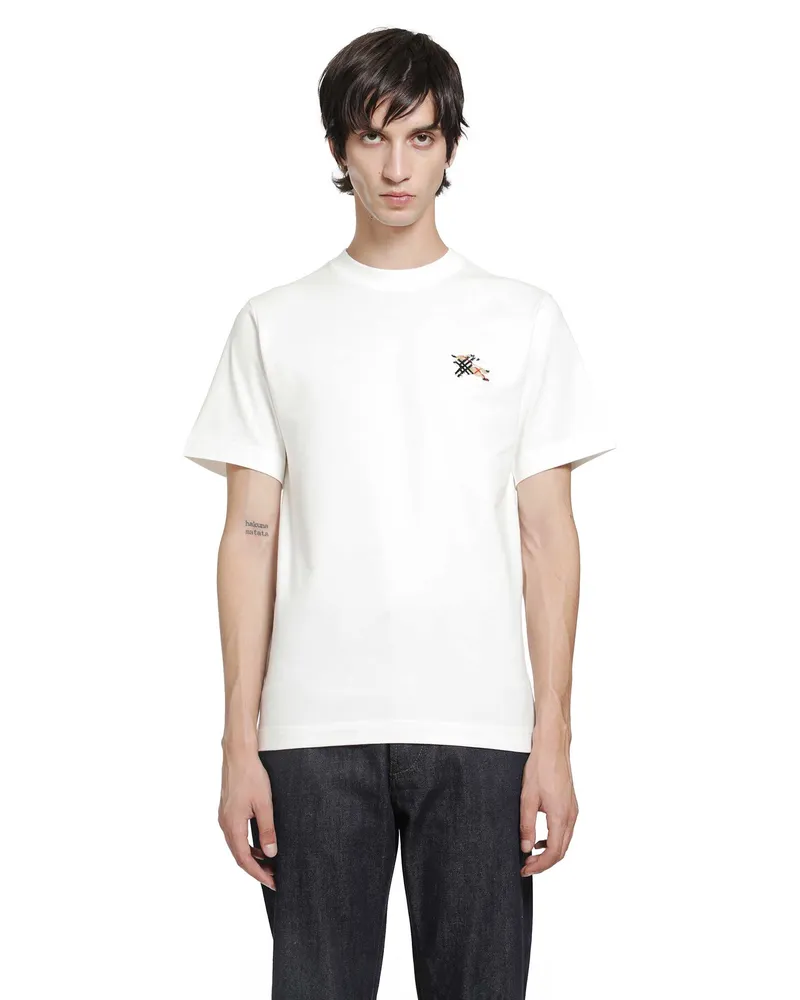 Burberry Knight Cotton T-Shirt White