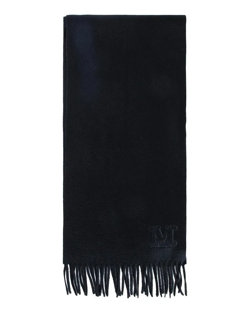 Max Mara Monogram Cashmere Scarf Black
