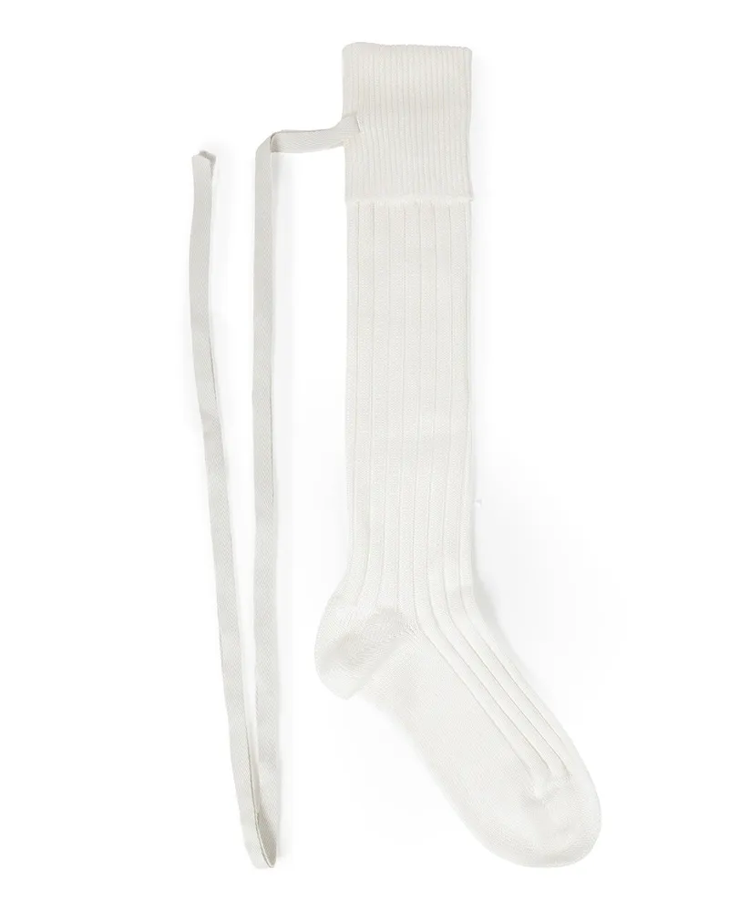 Ann Demeulemeester Jost Knee-High Socks White