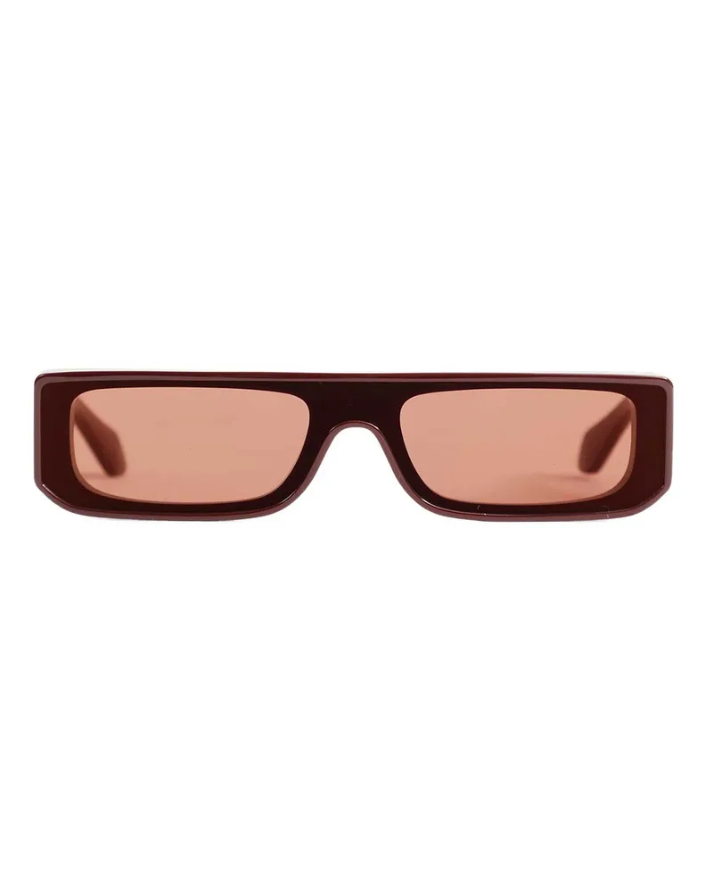 Alaïa Rectangular Mask Sunglasses Red