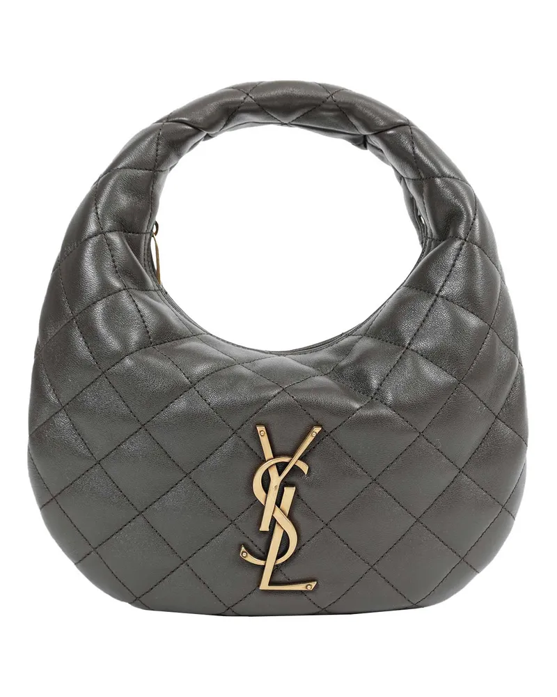 Saint Laurent Icarino Quilted Nappa Bag Grey