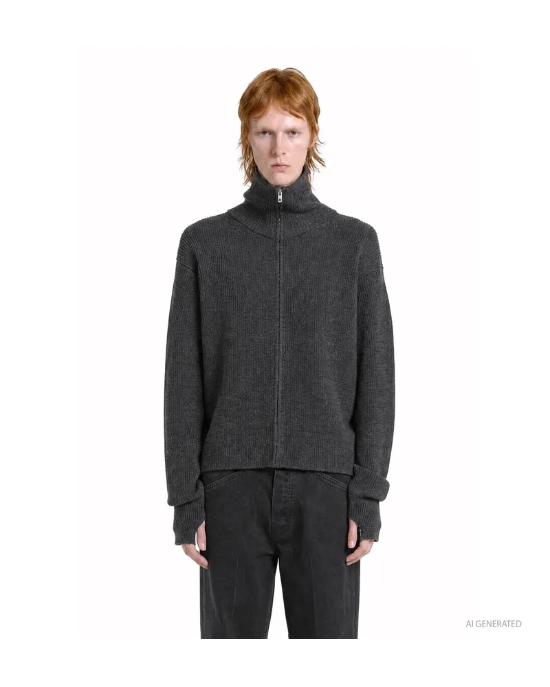 Christophe Lemaire Zipped Cardigan Black