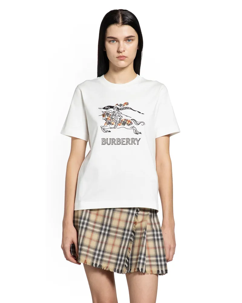 Burberry EKD Sketch Cotton T-Shirt White