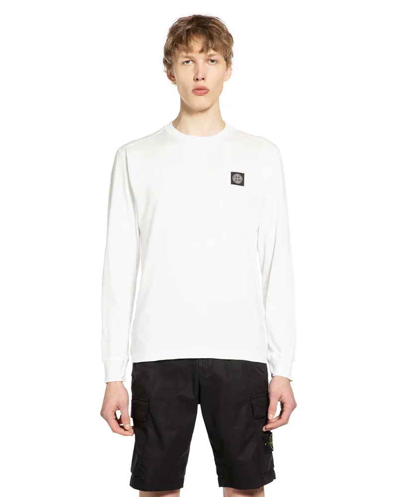 Stone Island 2100031 60/2 Long Sleeve T-Shirt White