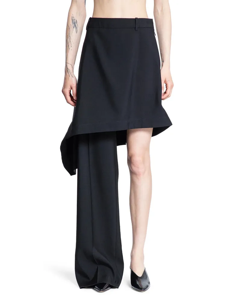 Bottega Veneta Light Wool Skirt Trousers Black