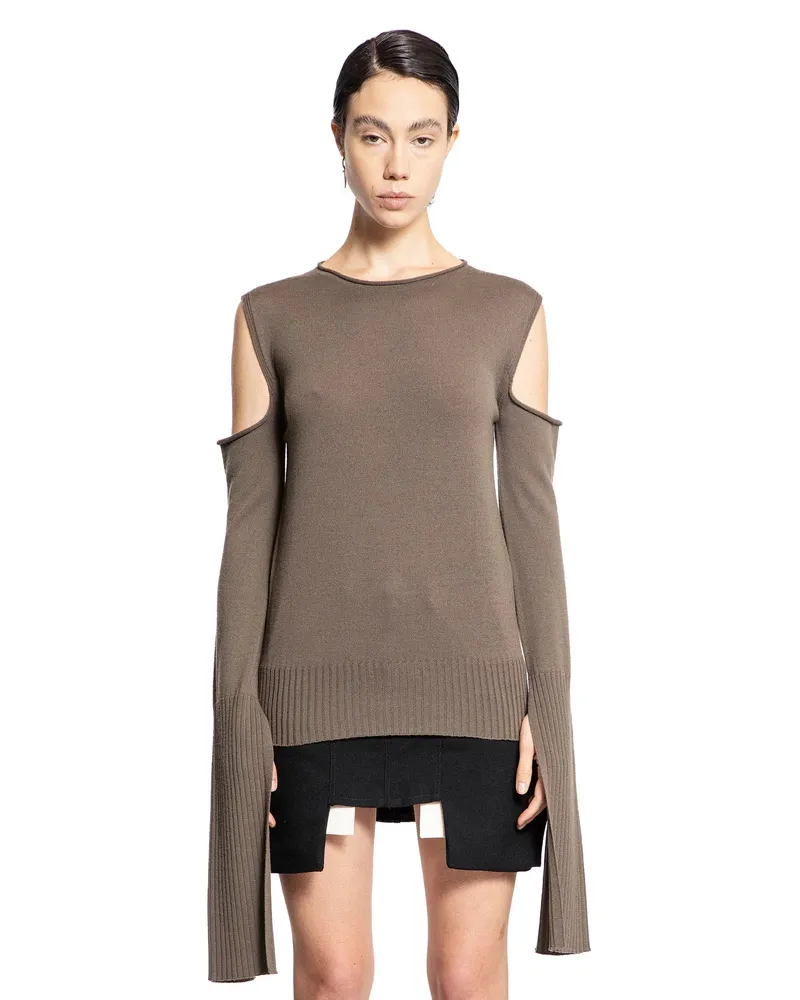 Rick Owens Porterville cut-out sweater Grey