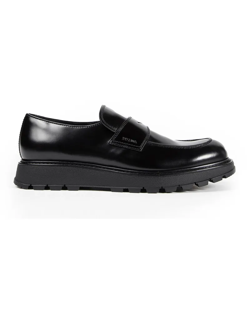 Prada Brushed leather loafers Black
