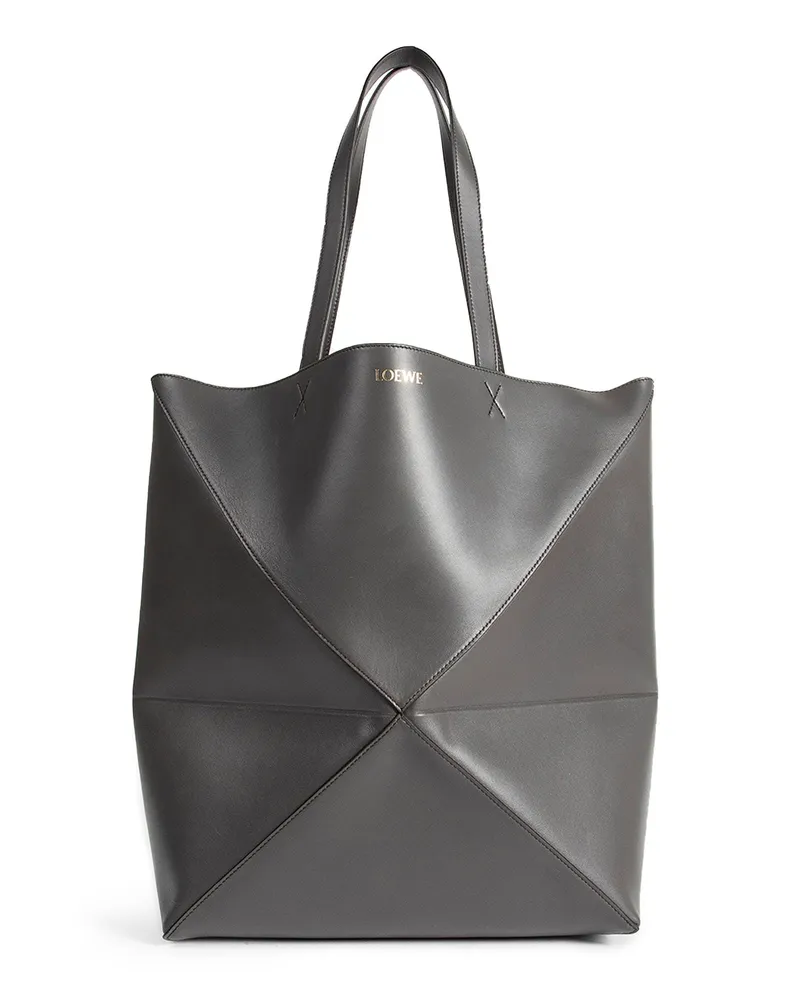Loewe XL Puzzle Fold Tote Bag Grey