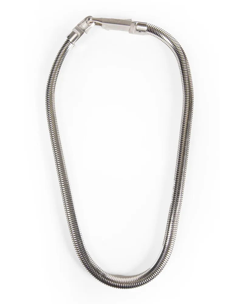 Rick Owens Snake Necklace Silver