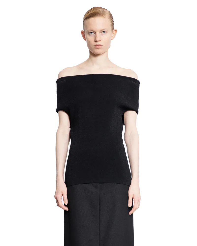 Totême Double knitted top Black