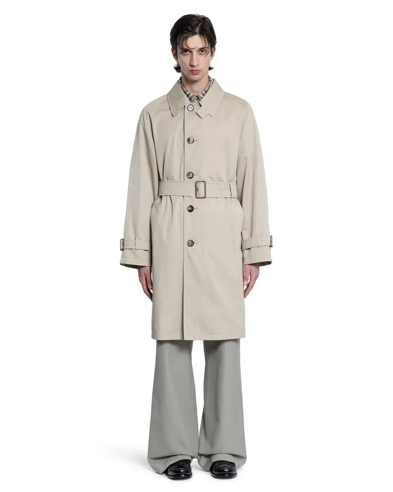 Burberry Long Gabardine Car Coat Beige