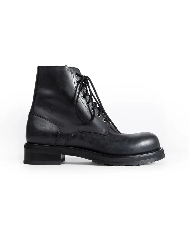 The Row Lug Sole Lace-Up Boots Black