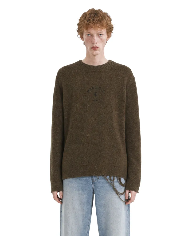Maison Margiela Wool Blend Sweater Green