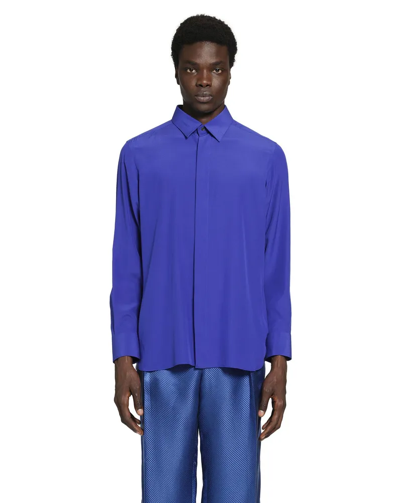 Tom Ford Silk Shirt Blue