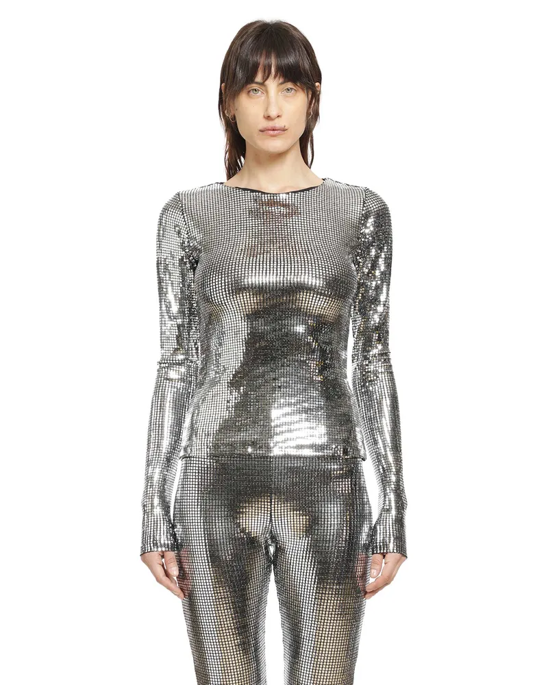 Maison Margiela Long-sleeved Top Silver