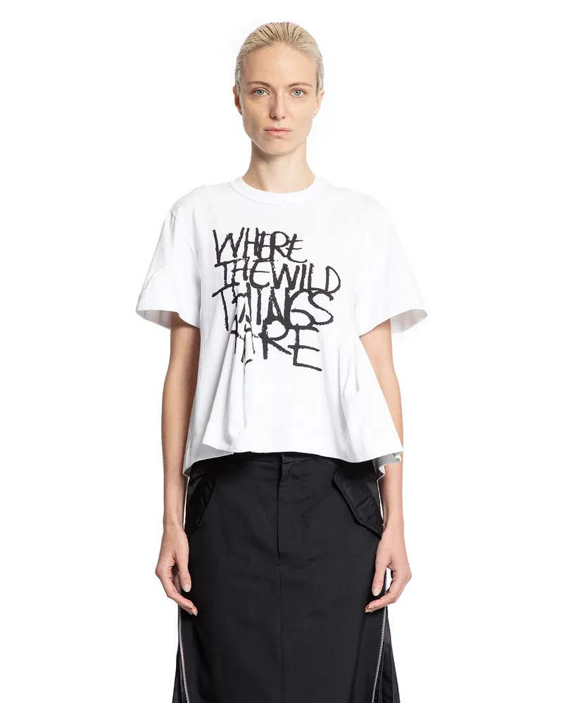 Sacai Where The Wild Things Are'' T-Shirt White