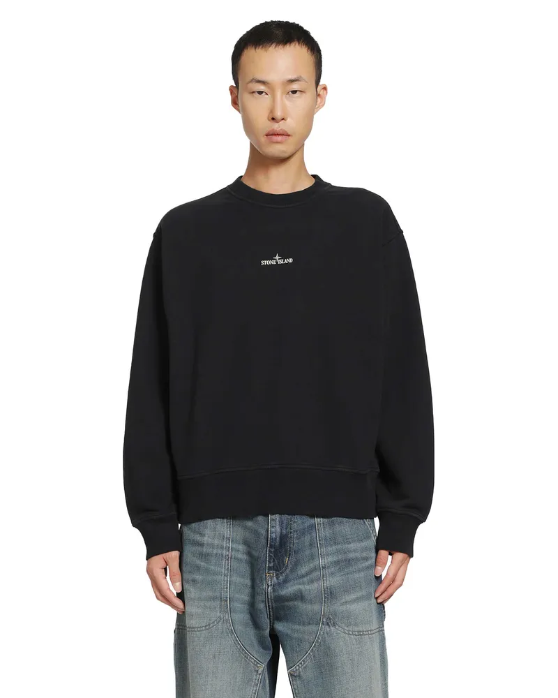 Stone Island 610039 Crewneck Sweatshirt Black
