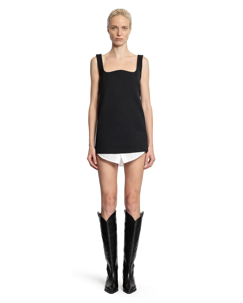 SSHEENA Stretch Poly Wool Twill Mini Dress Black