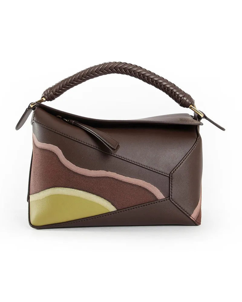 Loewe Small Puzzle Edge Bag in Nappa Calfskin Brown