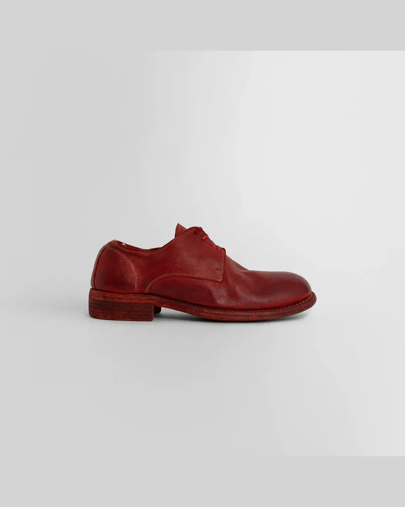 GUIDI 992 Classic Derby Shoes Red