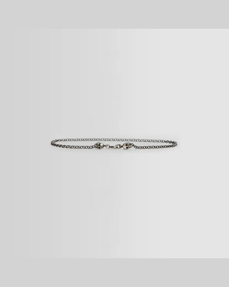 Ugo Cacciatori Tiny Jail And Skulls Bracelet Silver