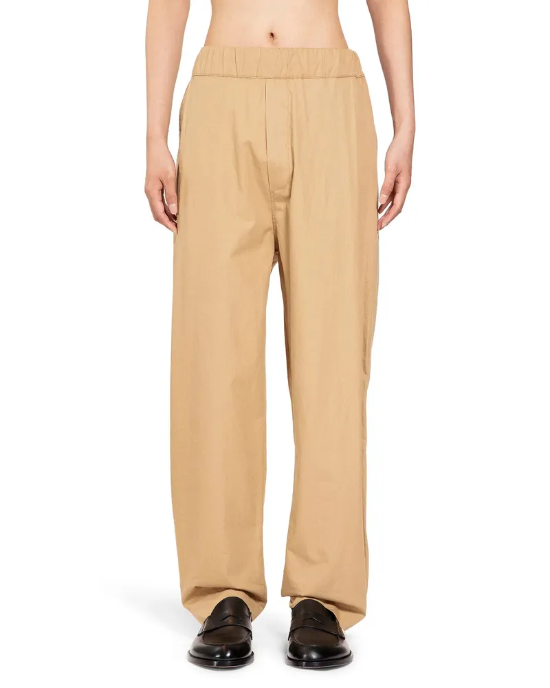 Laneus Pantaloni in popeline di cotone Beige