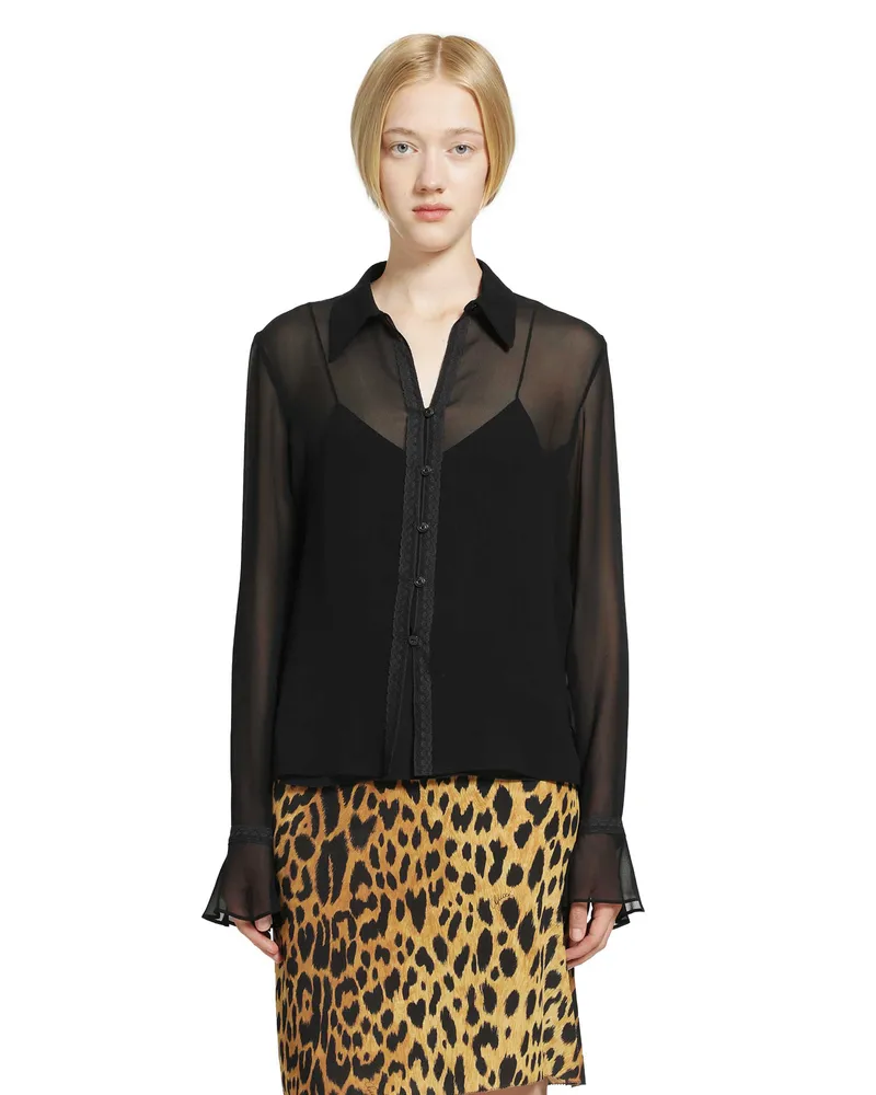 Gucci Silk Georgette Shirt Black