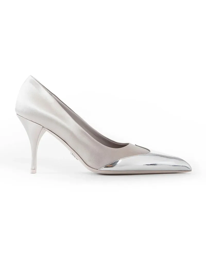 Prada Satin and metallic pumps Silver