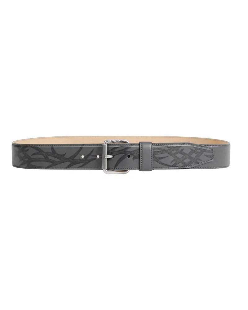 Balenciaga Prong Leather Belt Black