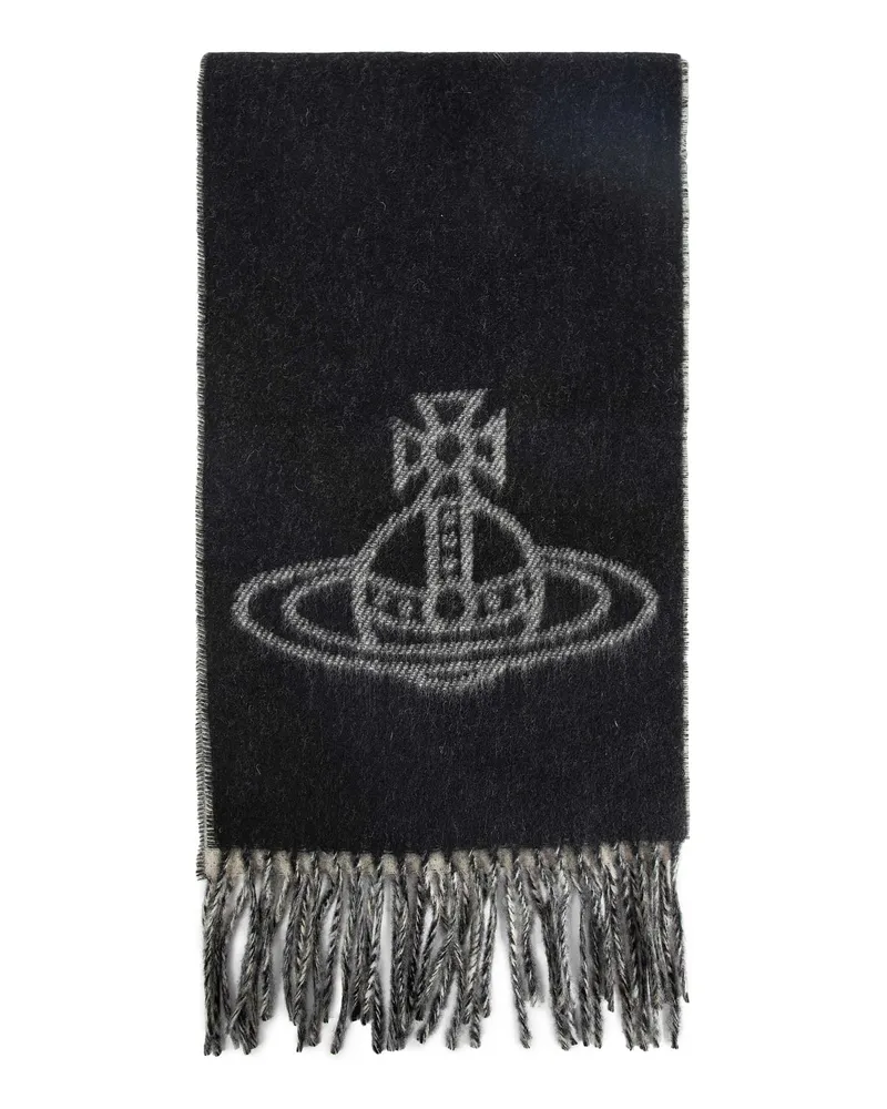 Vivienne Westwood Single Orb Double Scarf Black