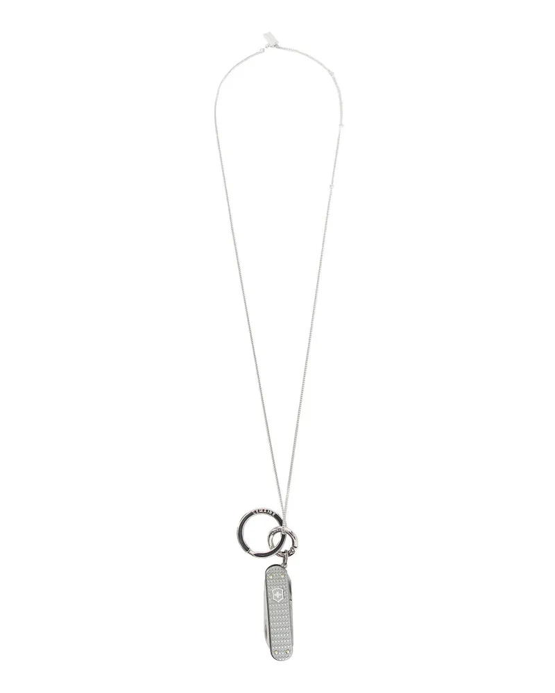Christophe Lemaire Collana con mini coltellino svizzero Silver
