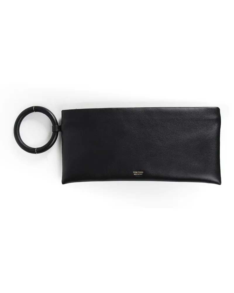 Tom Ford Nappa Leather Bangle Cloutch Black