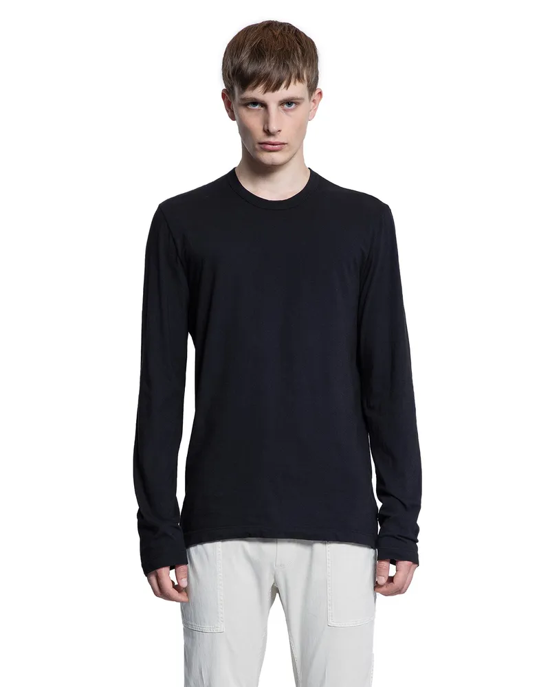 James Perse Long Sleeve Crewneck T-Shirt Black