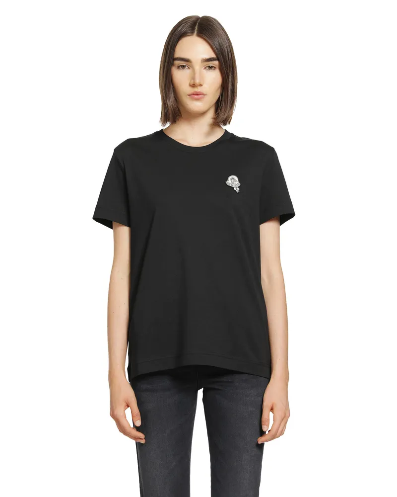 Moncler Logo Patch T-Shirt Black