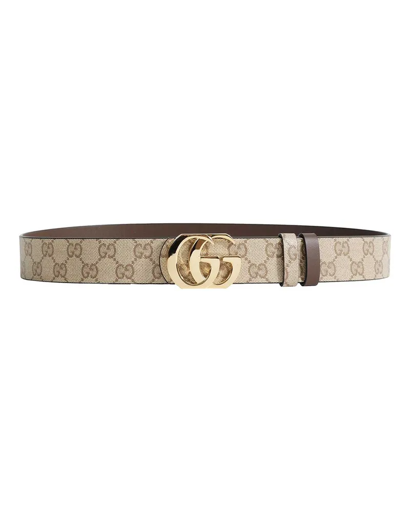 Gucci Reversible Cut GG Marmont belt Beige